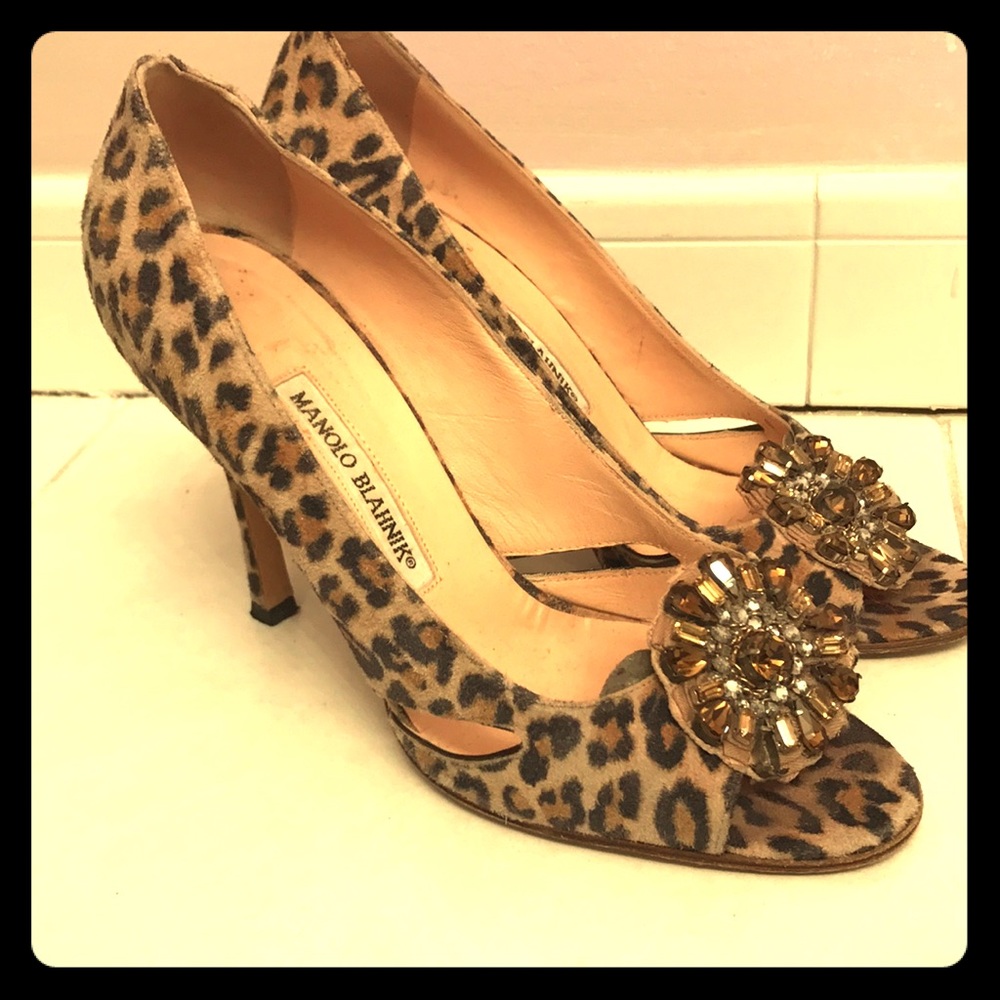 Manolo Blahnik Leopard Heels